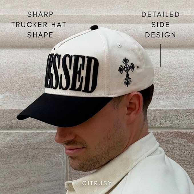 Vintage Faith & Forever Trucker Hat | Men & Women | Christian Cross Jesus Hats | Bachelorette Bride Hat | Cotton | Snapback