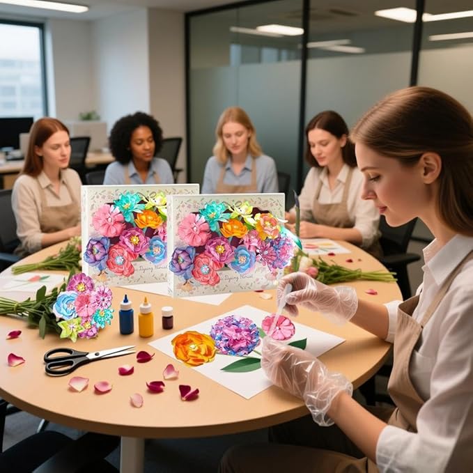 Science Craft Kit: Color Mixing & Dyeing Paper Flower Bouquet - Image 6