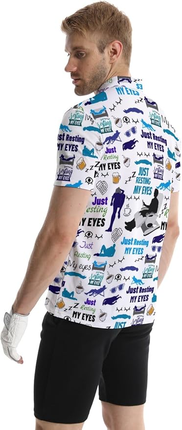 Mens Golf Shirts Golf Polo Shirts for Men Short Sleeve Polo Shirts Golf Gifts