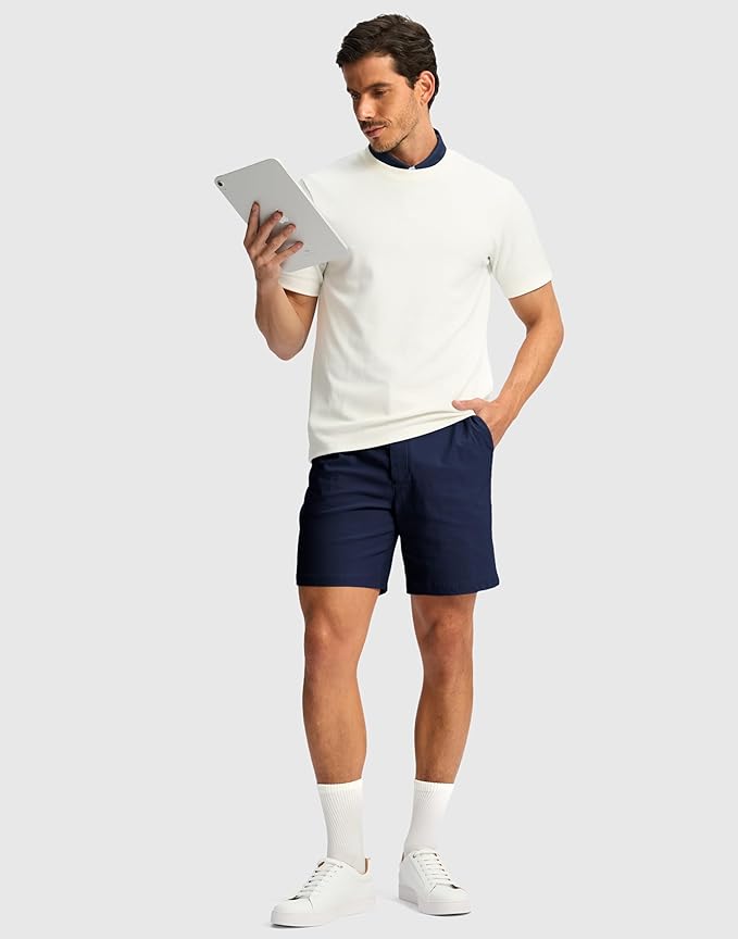 G Gradual Men's Golf Dress Shorts 5"/ 7"/ 9" Stretch Casual Work Flat Front Shorts for Men with 3 Pockets Quick Dry