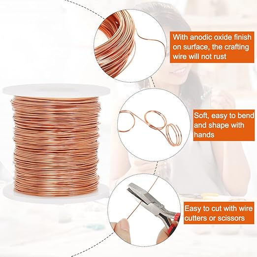 Tenn Well 20 Gauge Jewelry Wire, 328 Feet 0.8mm Bendable Aluminum Craft Wire - Image 2