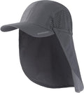 BASSDASH UPF 50+ Foldable Fishing Hat Baseball Cap with Removable Neck Flap Portable for Men Women Golf Hiking