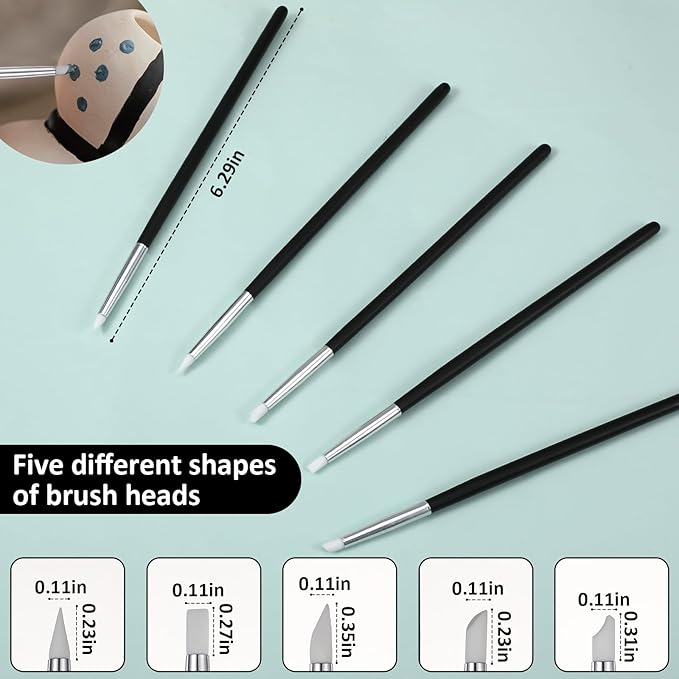 15 Pcs Silicone Sculpting Tools, Silicone Clay Sculpting Tools, Pottery Tools - Image 4