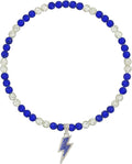 Baseball Necklace for Men 16/18/20 Inch Bling Ice Collection Lightning Bolt Pendant Necklace for Women Rhinestone Clay Beaded Discoball Accessories Gifts for Baseball Team Players Lovers