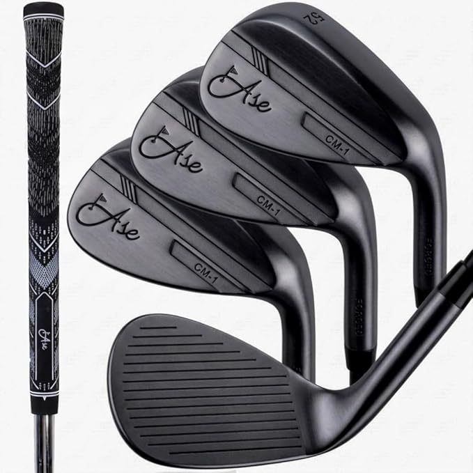 Premium CM-1 Golf Wedge Set or Individual Golf Wedges - Full Face Grooves + Milled Face Wedges, Singles or Set for Men Lob, Gap, Sand Wedged 50/52/54/56/58/60 Degree Clubs