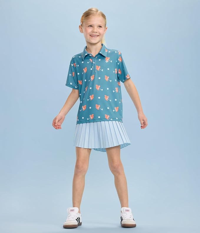 Tipsy Elves Kids and Toddlers Golf Shirts - Athletic Comfort Fit with Quick Dry Material