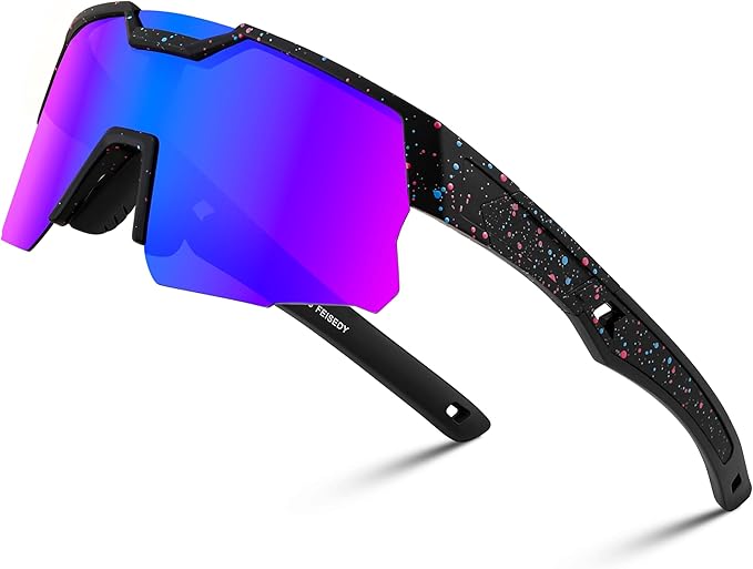 FEISEDY Kids Sunglasses Youth Baseball Sun Glasses, UV400 Sports Teens Cycling Shades for Boys Girls Age 8-16 B0048