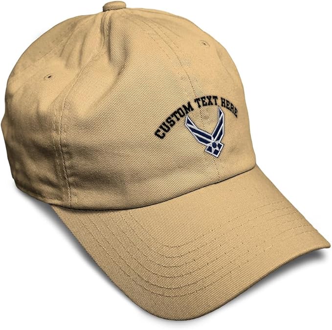 Speedy Pros Soft Baseball Hat Embroidered Dad Hat Air Force Emblem Embroidery Men & Ladies Baseball Cap Cotton