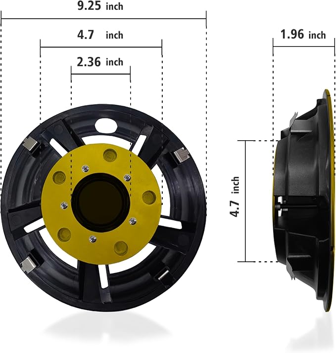 Golf Cart Wheel Covers Hub Caps for EZGO, Club Car, Yamaha Most Golf Carts- 8 Inch Set of 4, Golf Cart Hub Cap