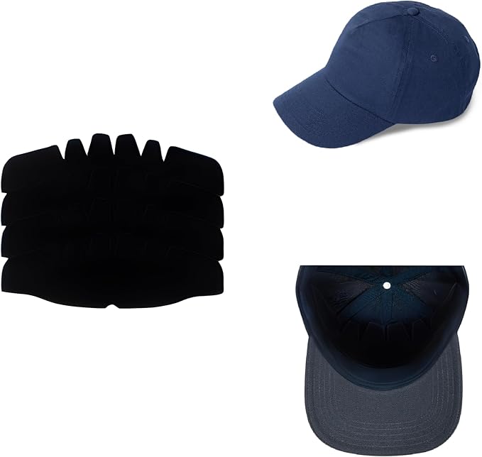 Shapers Image 4 Count Baseball Crown Shaper Inserts for Fitted Caps Snapback Hats, Washable Reusable Liners
