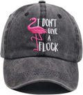 Funny Flamingo Hat, I Don't Give A Flock Baseball Cap Adjustable Embroidered Dad Denim Gifts for Men and Women