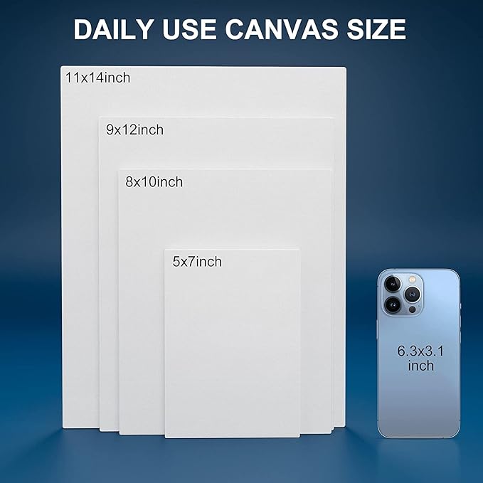 Canvas Panels 11x14 Inch 24-Pack, 10 oz Primed 100% Cotton Canvases - Image 6