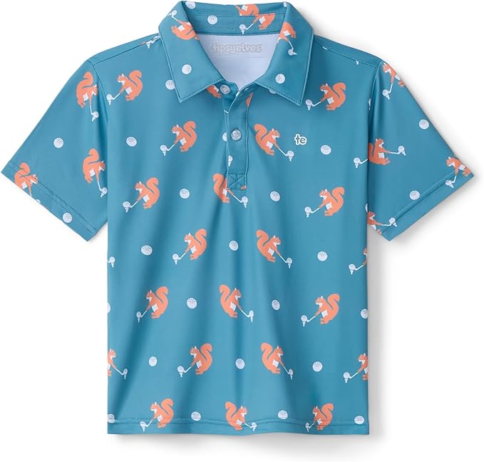 Tipsy Elves Kids and Toddlers Golf Shirts - Athletic Comfort Fit with Quick Dry Material