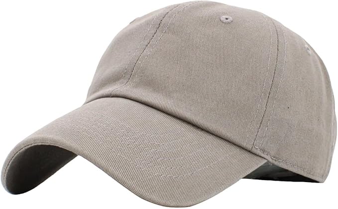 KBETHOS Classic Unisex Cotton Adjustable Low Crown Baseball Cap – Plain Dad Hat