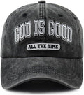 God is Good All The Time Hat for Men Women, Funny Adjustable Cotton Embroidered Jesus Christian Faith Baseball Cap