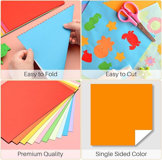 Opret Origami Paper Large, 100 Sheets 4x4 inch / 10x10cm Large Origami Paper 50 - Image 4