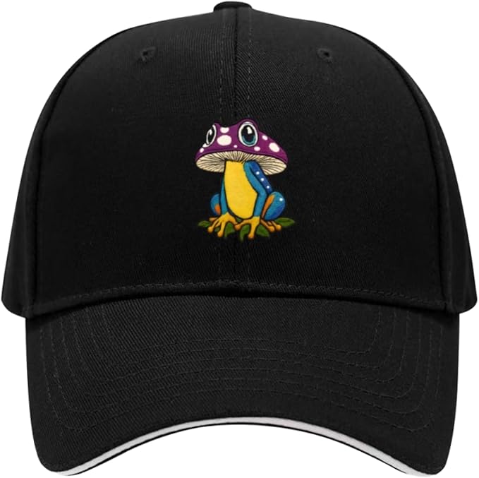 Embroidered Baseball Cap for Men Women, Breathable Cotton Adjustable Hat, Various Patterns for Casual Daily Outfits