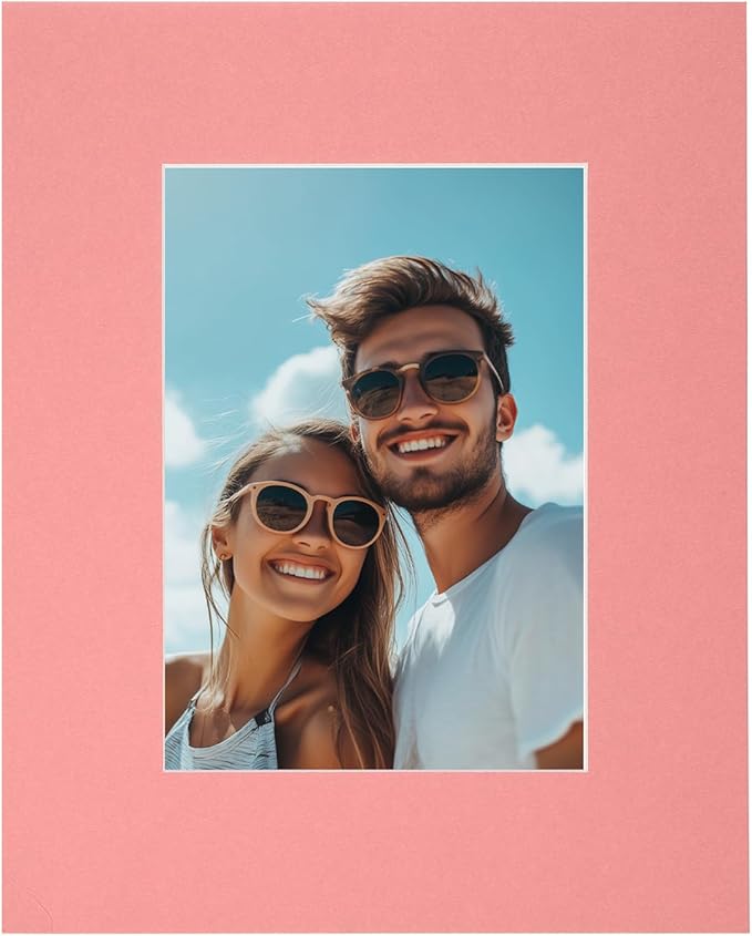 Picture Mats, 8 x 10 for 5 x 7 Pictures Acid Free White Core Bevel Cut Frame by uxcell