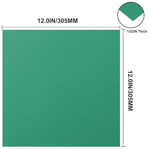Anodized Aluminum Sheet Metal 12 x 12 x 1/32 Inch Green Anodized Aluminum Metal - Image 3