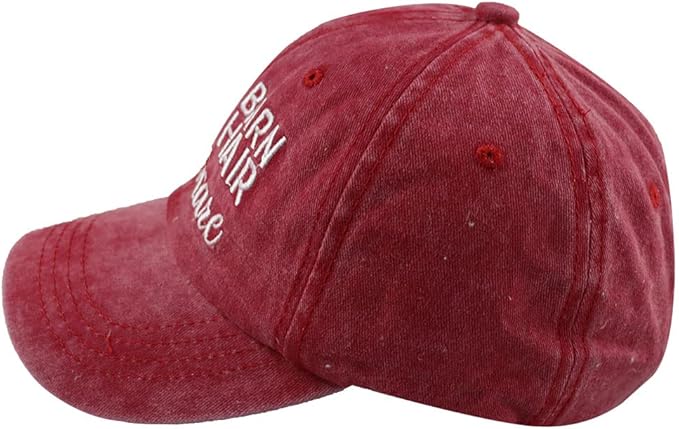 Barn Hair Don't Care Hat, Embroidered Adjustable Wash Cotton Baseball Cap, Horse Lovers Gifts for Women Men