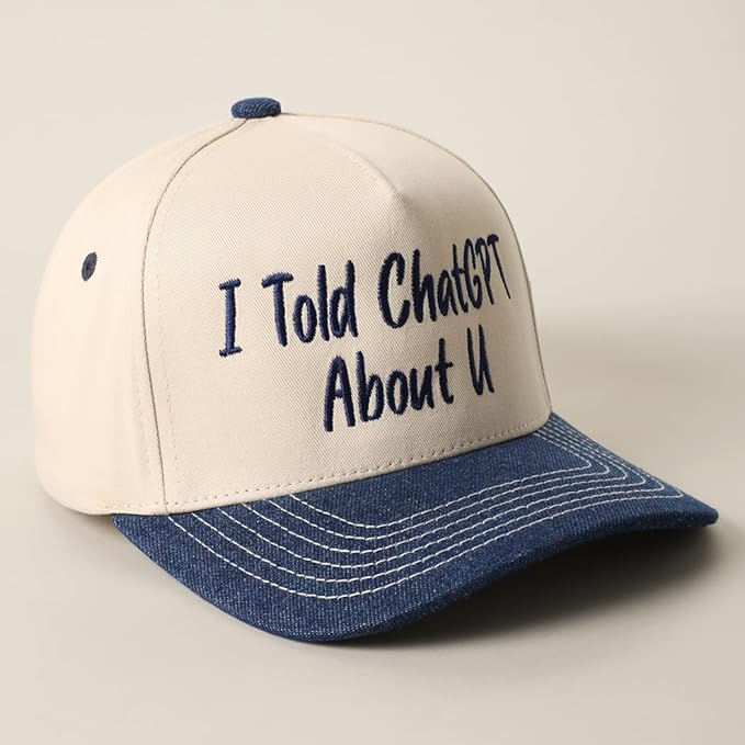MIRMARU Two-Tone Vintage Canvas Trucker Hats for Men & Women, Adjustable Size Baseball Caps with Trendy Embroidered Design