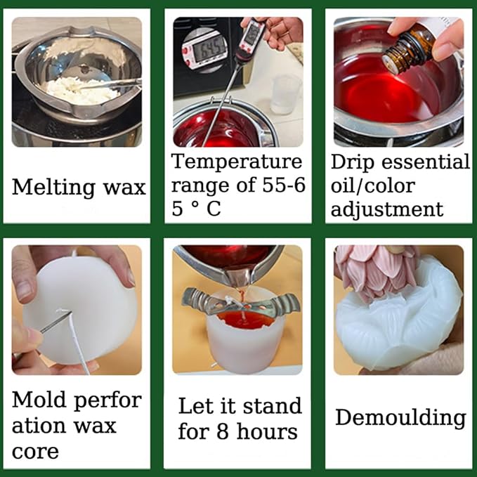 3D Lotus Candle Molds for Candle Making Supplies Flower Silicone Mold for - Image 5