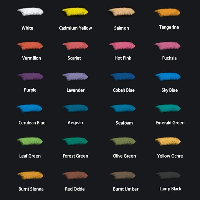 Mont Marte Soft Pastels in Tin Box Signature 24pc, 24 Assorted Colors, Vibrant - Image 3
