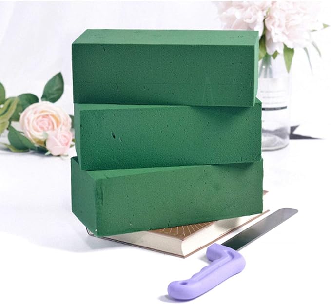 3PCS Floral Foam Bricks, Florist Flower Foam Green Blocks Flower Arrangement - Image 3
