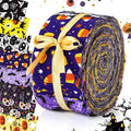 Panelee 40 Pcs Halloween Cotton Fabric 2.6x40in Pre Cut Quilting Strips