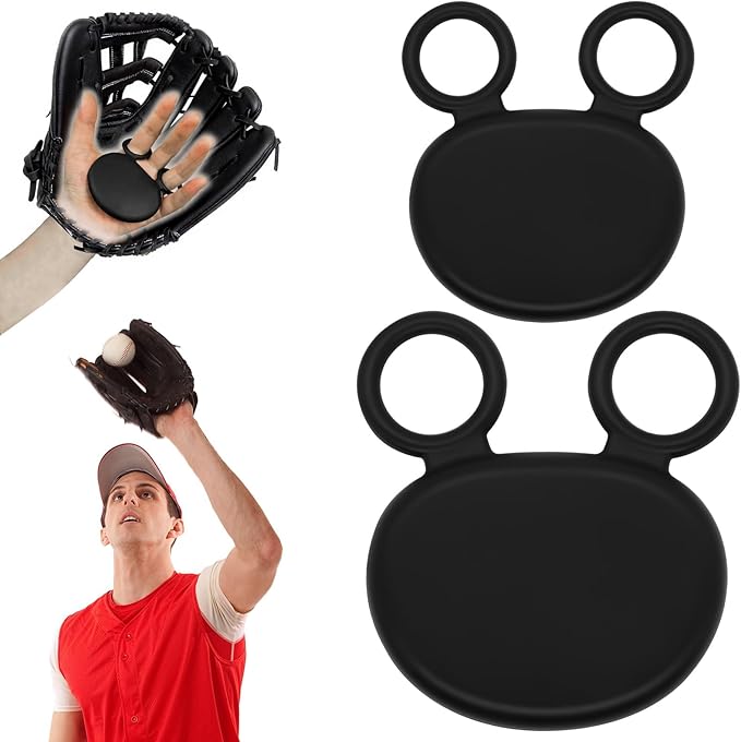 2PCS Palm Guard Baseball Glove Wrap, 2 Sizes Premium Silicone Palm Protector for Impact Absorption | Palm Baseball Hand Guard Glove Padding Accessory Gear, Shock Pad Training Aid for Softball Gear