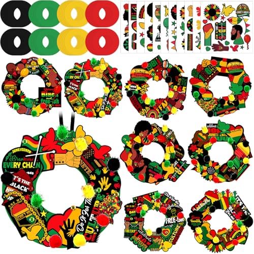 Hollowfly 48 Sets Juneteenth Wreath Craft Kits