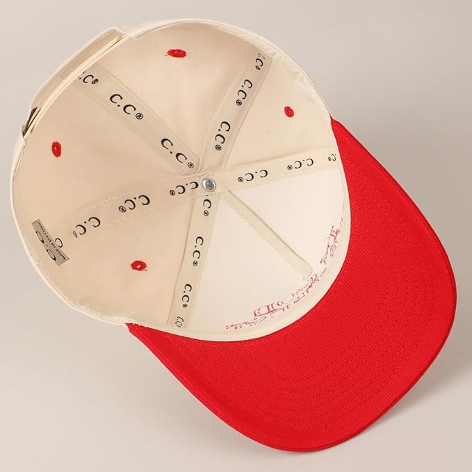 MIRMARU Two-Tone Vintage Canvas Trucker Hats for Men & Women, Adjustable Size Baseball Caps with Trendy Embroidered Design