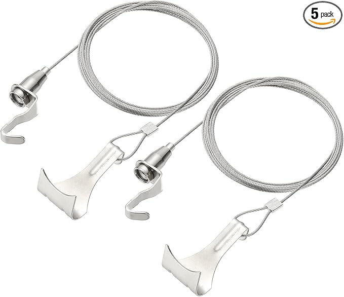 uxcell 5Pcs Picture Hanging Wire Kit, 2.5 m x 1.5 mm Heavy Duty Picture Hangers by uxcell