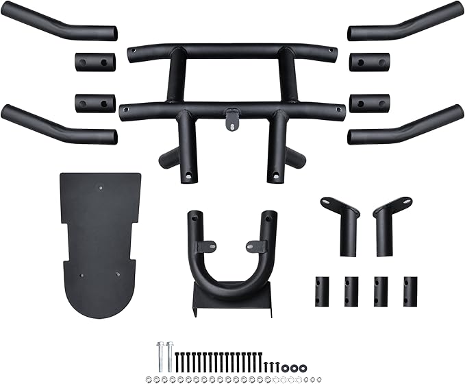 Front Brush Guard for E-Z-GO RXV, Heavy Duty Combined Front Bumper Protector Steel Brushguard for EZGO RXV Golf Cart 2008-2015 Accessories