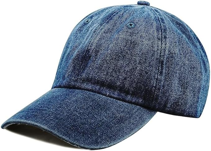Cotton Baseball Cap Dad Hat – Washed Low Profile Adjustable Hat for Men Women Casual Outdoor Running Golf