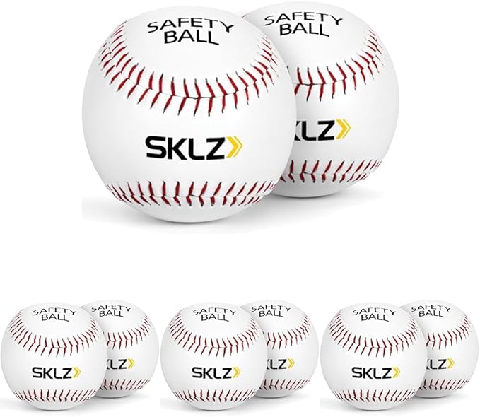 SKLZ Soft Cushioned Safety Baseballs, 2 Pack, White Pearl