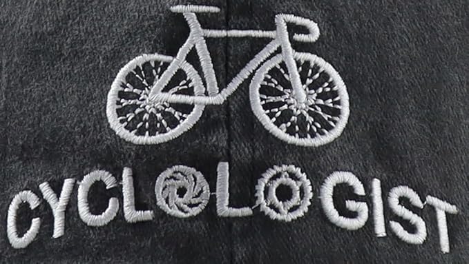 Cyclist Hat for Men Women, Classic Adjustable Cotton Cycologist Embroidered Baseball Cap