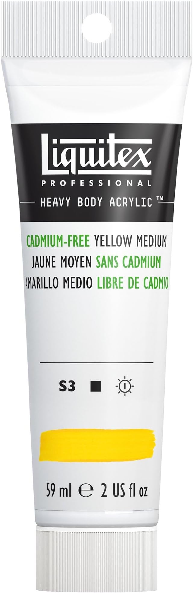 Liquitex Professional Heavy Body Acrylic Paint, 2-oz Tube, Cadmium Free Yellow by Liquitex