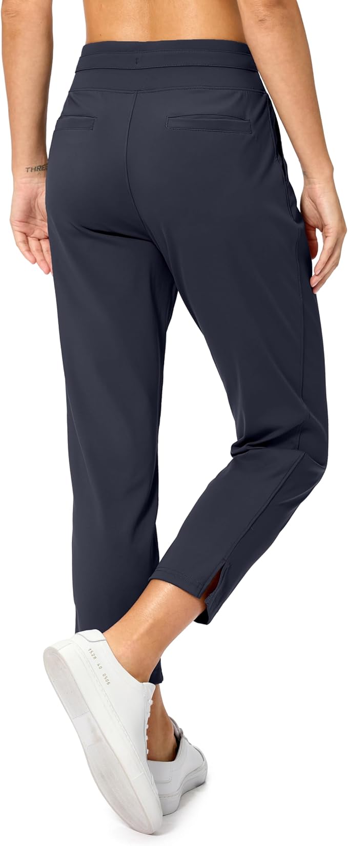 Soothfeel Women's Pants with 4 Pockets 7/8 Stretch High Waisted Sweatpants Travel Athletic Work Golf Pants for Women