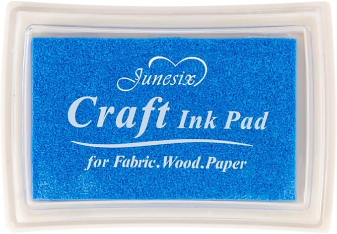 Blue Ink Pad Finger Washable Kids Stamp Ink Pad by Ancwzoz