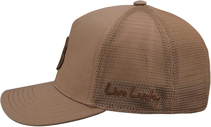 Black Clover Hardy 6 Unisex Adjustable Hat, 5-Panel Mesh Snapback, Curved Brim, Black