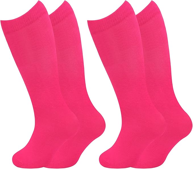 Sarfel Kids Soccer Socks Toddler Soccer Socks Girls Boys Soccer Socks Kids Tube Socks with Stripes Toddler Knee High Socks