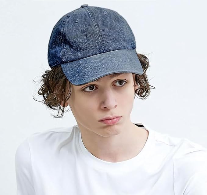 Cotton Baseball Cap Dad Hat – Washed Low Profile Adjustable Hat for Men Women Casual Outdoor Running Golf