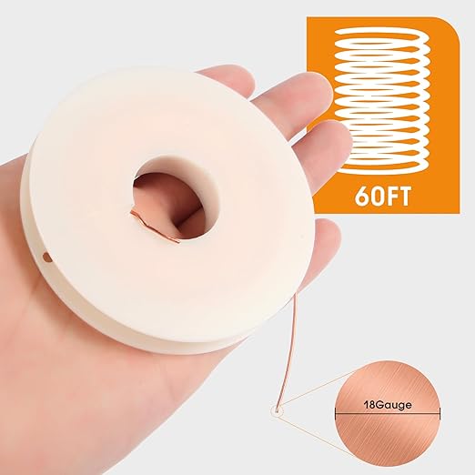 18 Gauge 60 FT 99.9% Pure Soft Copper Wire - Image 2