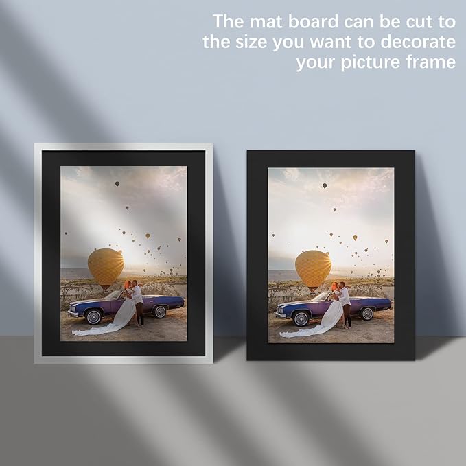 AUEAR, 10 Pack 16x20 Uncut Matte Boards Black Photo Mat Board Great - Image 5