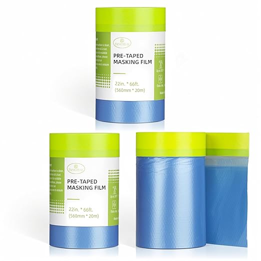 Pre-Taped Masking Film for Painting by Tangibay
