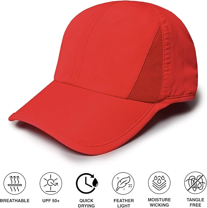 Ponyflo Women’s Ponytail Baseball Cap, Patented Active Feather-Light Hat with Open Back