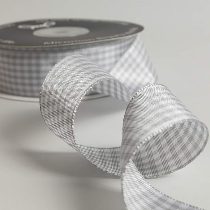 Gingham Ribbon - 25 Yards Each Roll, 100% Polyester - Image 8