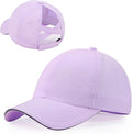 Little Girls Criss Cross Ponytail Hat Toddler Reflective Baseball Cap Kids Quick Dry Summer Sports Hats Age 3-8