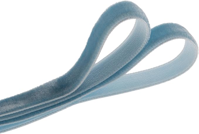 Vintage Dusty Blue Velvet Ribbon Christmas Ribbon - Image 2